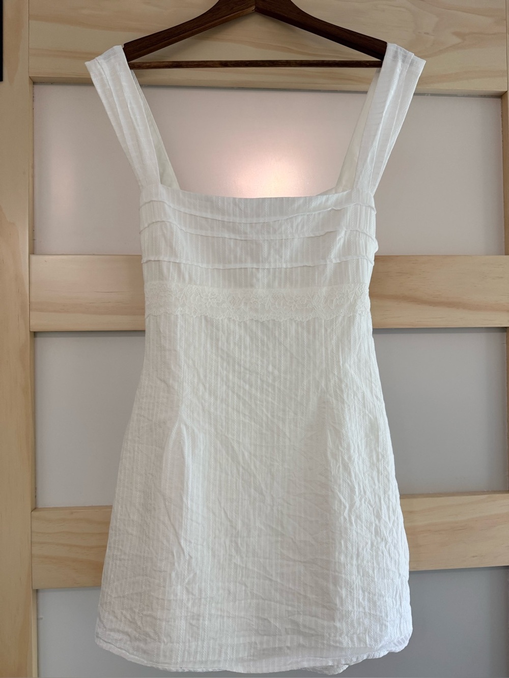 Princess Polly 100% Cotton White Cutout Back Mini Dress